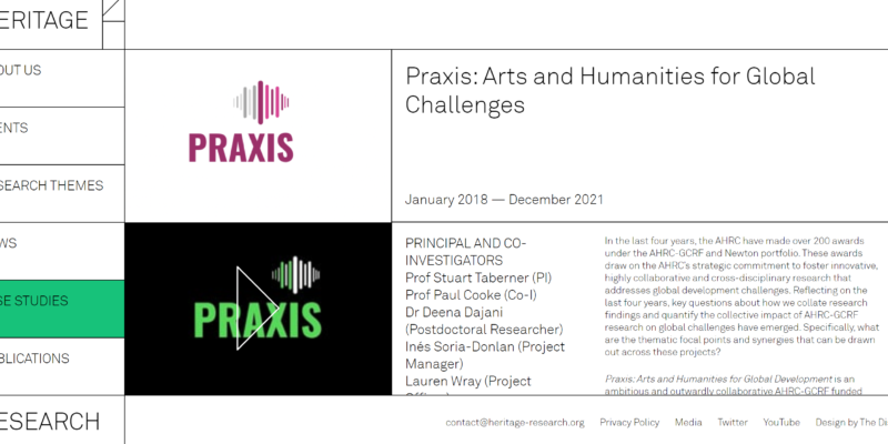 Praxis: Arts and Humanities for Global Challenges Case Study