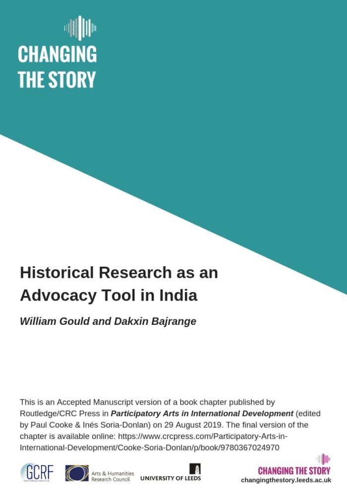 Historical Research as an  Advocacy Tool in India
